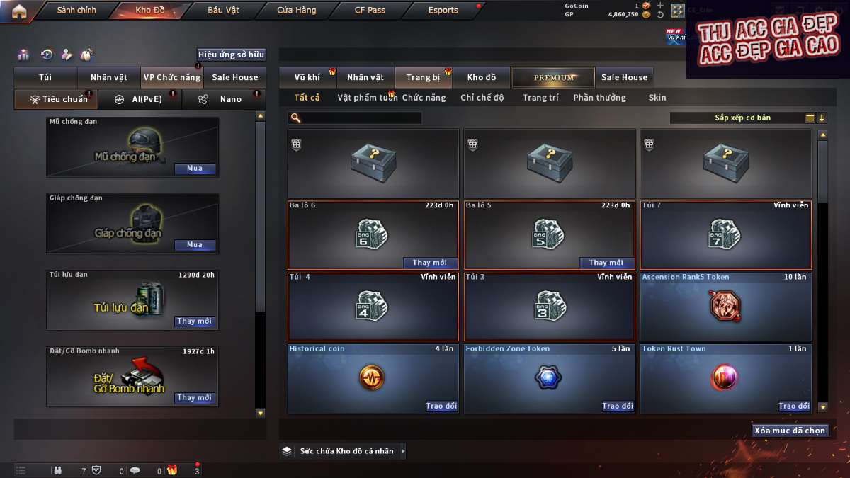shop acc cf uy tin gia re